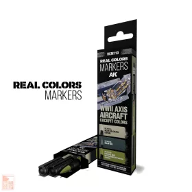   AK-Interactive RCM110 Wwii Axis Aircraft Cockpit Colors - Set 3 Real Colors Markers