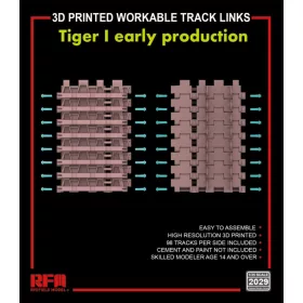   Ryefield model 1:35 3D printed  Workable track links for Tiger I early