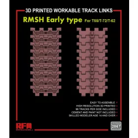   Ryefield model RM2057 1:35 RMSH Early type workable track links for T55/T-72/T-62 (3D printed)