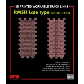   Ryefield model RM2058 1:35 RMSH late type workable track links for T55/T-72/T-62 (3D printed)