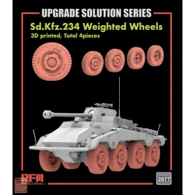   Ryefield model 2077 1:35 3D printed road wheels for Sd.Kfz.234/4 Type B, 8pcs