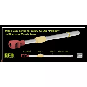   Ryefield model 2084 1:35 M284 Gun barrel for M109 A7/A6 “Paladin” w/3D printed Muzzle Brake