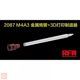   Ryefield model 2087 1:35 M4 SHERMAN 76mm M1A2 metal barrel w/3D printed muzzle brake