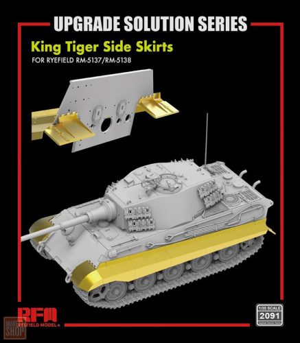 Ryefield model RM2091 1:35 Upgrade set for 5137 5138 King Tiger Side Skirts