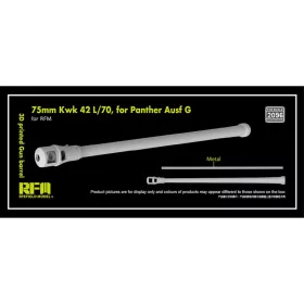   Ryefield model 2096 1:35 3D printed Gun barrel 75mm Kwk 42 L/70 for Panther Ausf G, for RFM