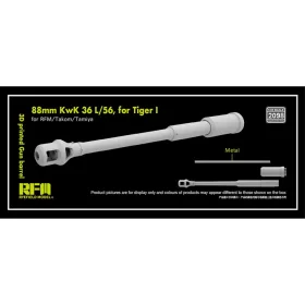   Ryefield model 2098 1:35 3D printed Gun barrel 88mm KwK 36 L/56 for Tiger I, for RFM/Takom/Tamiya