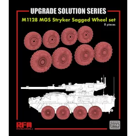   Ryefield model 1:35 M1128 MGS Stryker Sagged Wheel set, 8 pieces