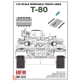 Ryefield model RM3025 1:35 Workable Tracks for T-80 Series