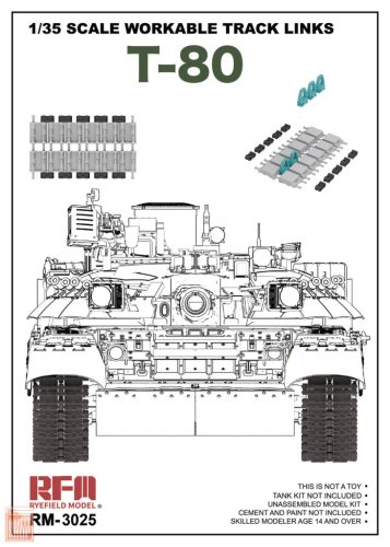 Ryefield model RM3025 1:35 Workable Tracks for T-80 Series