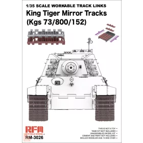 Ryefield model 3026 1:35 King Tiger Workable Mirror Tracks