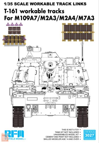 Ryefield model 3027 1:35 T-161 workable tracks For M109A7/M2A3/M2A4/M7A3 (Plastic）