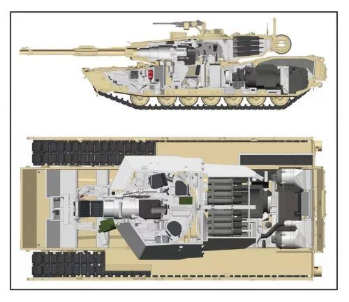 Ryefield model 1:35 M1A1/ A2 Abrams  with Full Interior 2 in 1