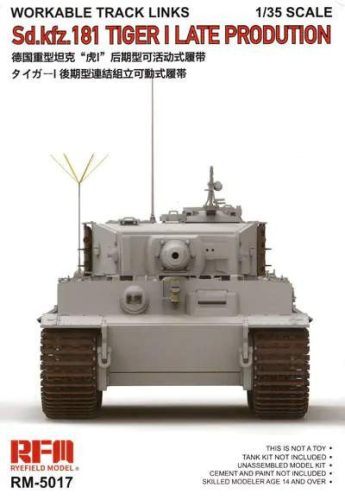 Ryefield model 1:35 Workable track links for Tiger I late (New mould, upgraded version)