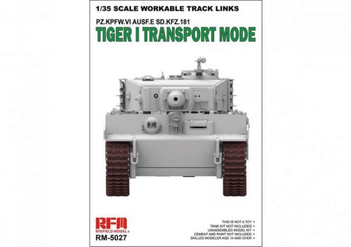 Ryefield model RM5027 1:35 Workable Track Links Tiger I Transport Mode