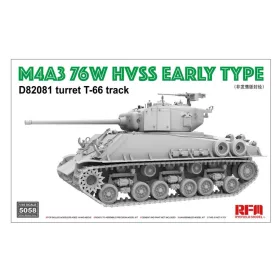   Ryefield model 1:35 M4A3 76W HVSS Early type D82081 turret T-66 track