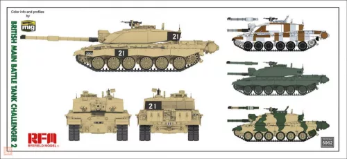 Ryefield model 1:35 British main battle tank Challenger 2 w/workable track 