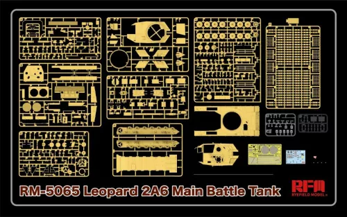 Ryefield model 1:35 Leopard 2A6 Main Battle Tank with workabletrack links (without interior)
