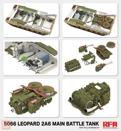 Ryefield model 1:35 Leopard 2A6 Main Battle Tank with FULL INTERIOR