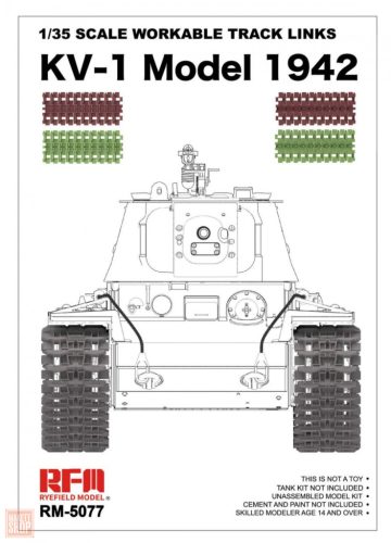 Ryefield model RM5077 1:35 Workable track links for KV-1 (Plastic model)