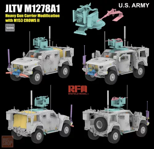 Ryefield model RM5099 1:35 JLTV M1278A1 Heavy Gun Carrier Modification (HGC)