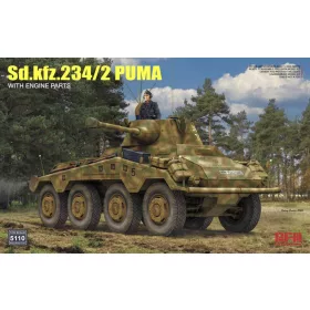   Ryefield model RM5110 1:35 Sd.Kfz.234/2 PUMA with Engine Parts