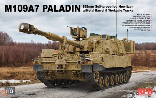 Ryefield model 5129 1:35 M109A7 Paladin 155mm Self-propelled Howitzer w/workable tracks