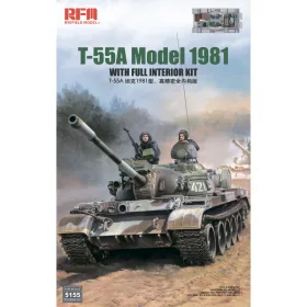   Ryefield model 1:35 T-55A Model 1981 Full Interior /workable tracks