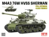 Ryefield model 1:35 M4A3 76W HVSS Sherman W/Full interior, clear edition