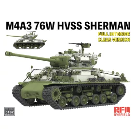   Ryefield model 1:35 M4A3 76W HVSS Sherman W/Full interior, clear edition