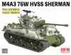 Ryefield model 1:35 M4A3 76W HVSS Sherman W/Full interior, clear edition