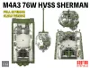 Ryefield model 1:35 M4A3 76W HVSS Sherman W/Full interior, clear edition