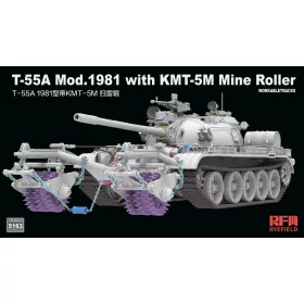Ryefield model 1:35 T-55A Model 1981 with KMT-5M Mine Roller