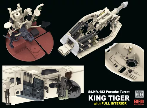 Ryefield model 1:35 Sd.Kfz.182 KING TIGER Porsche Turret FULL INTERIOR
