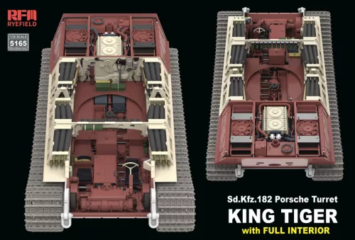 Ryefield model 1:35 Sd.Kfz.182 KING TIGER Porsche Turret FULL INTERIOR