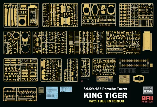 Ryefield model 1:35 Sd.Kfz.182 KING TIGER Porsche Turret FULL INTERIOR