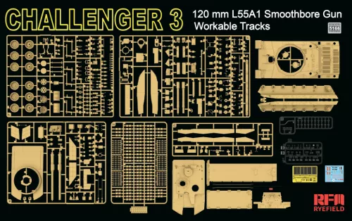 Ryefield model 1:35 Challenger 3 120 mm L55A1 smoothbore gun