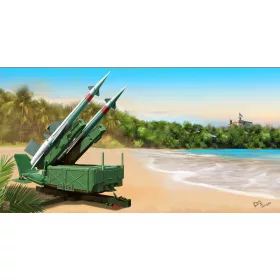   Trumpeter 1:35 Soviet 5P71 Launcher with 5V27 Missile Pechora (SA-3B Goa) Rounds Loaded