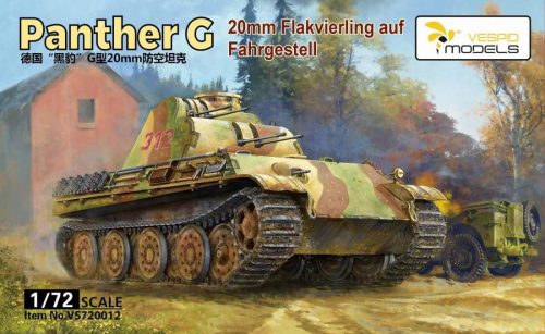 Vespid Models VS720012 1:72 20mm Flakvierling auf Panther G Fahrgestell Metal barrel*4