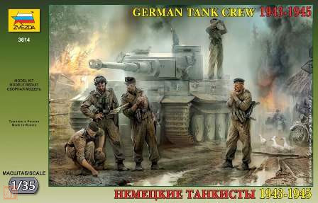 Zvezda 1:35 German Tank Crew WWII Late 3614