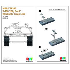 Ryefield model 1:35 M1A1/ M1A2 T-158”Big Foot”Workable Track Link