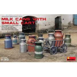 Miniart 1:35 Milk Cans with Small Cart