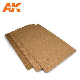 AK-Interactive Cork sheets - fine grained - 200 x 300 x 1-2-3mm