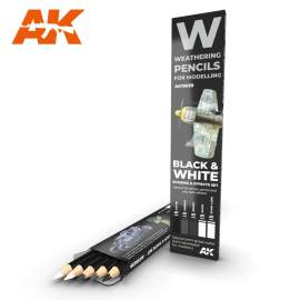 Black and white pencil set