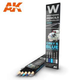 GREY AND BLUE CAMOUFLAGES pencil set