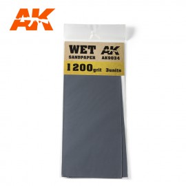 AK Interactive Wet Sandpaper 1200 Grit. 3 units