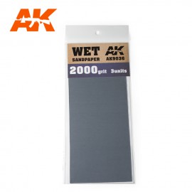 AK Interactive Wet Sandpaper 2000 Grit. 3 units