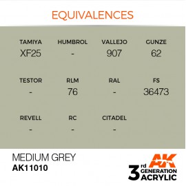 Acrylics 3rd generation Medium Grey 17ml