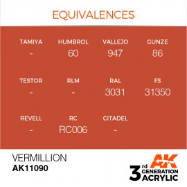 Acrylics 3rd generation Vermillion 17ml
