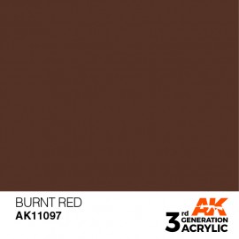 Acrylics 3rd generation Burnt Red 17ml