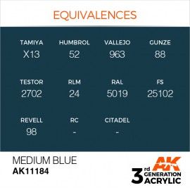 Acrylics 3rd generation Medium Blue 17ml